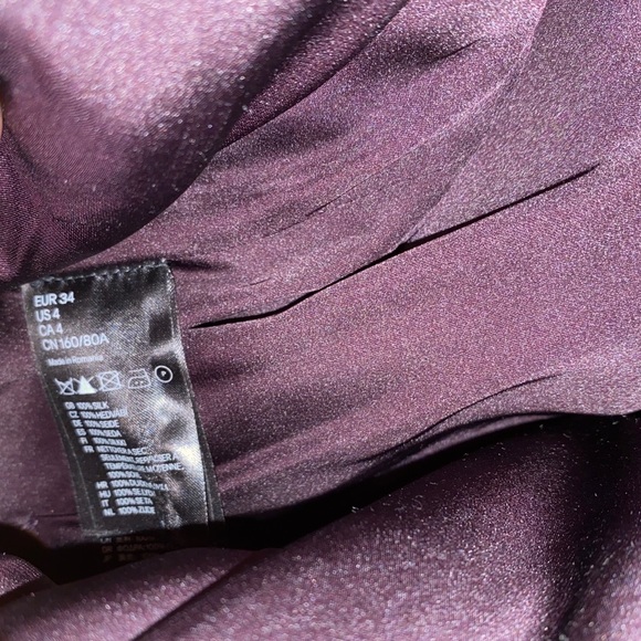 Lanvin x H&M Purple Ruched Puff One-Shoulder Dress - Picture 10 of 10